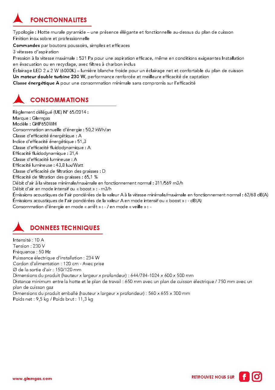Fiche technique fournisseur