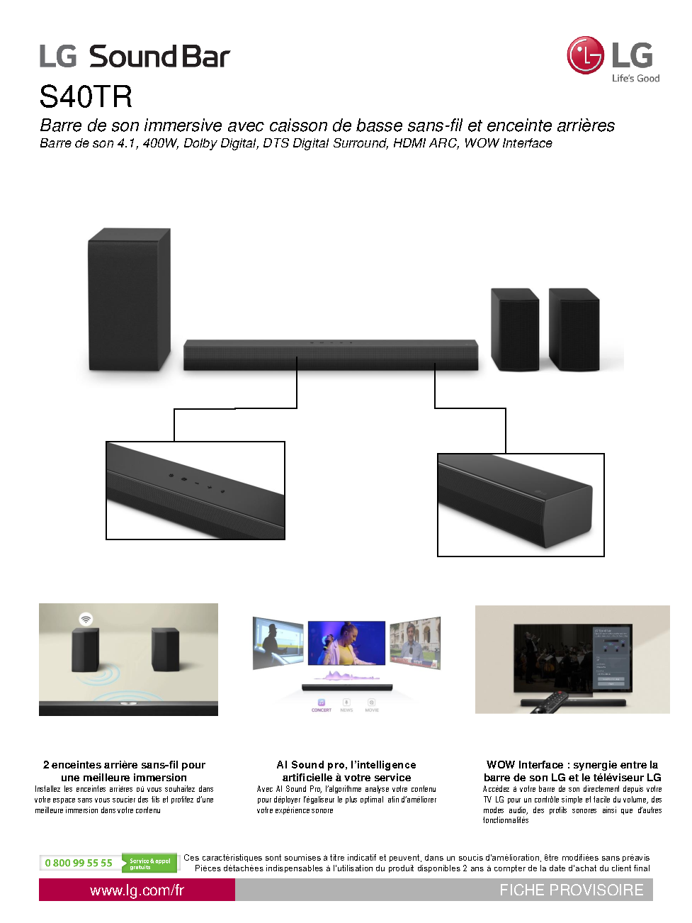 Fiche technique fournisseur