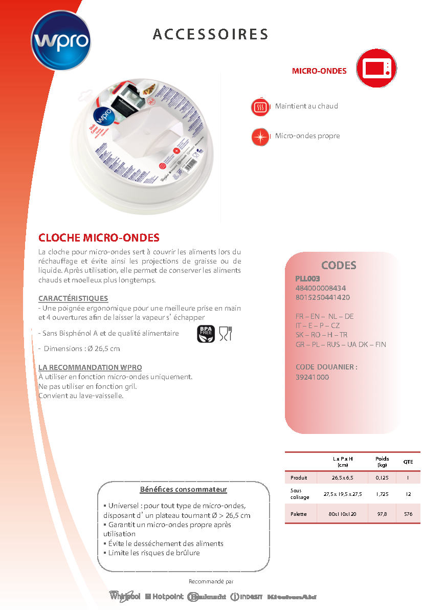 Fiche technique fournisseur
