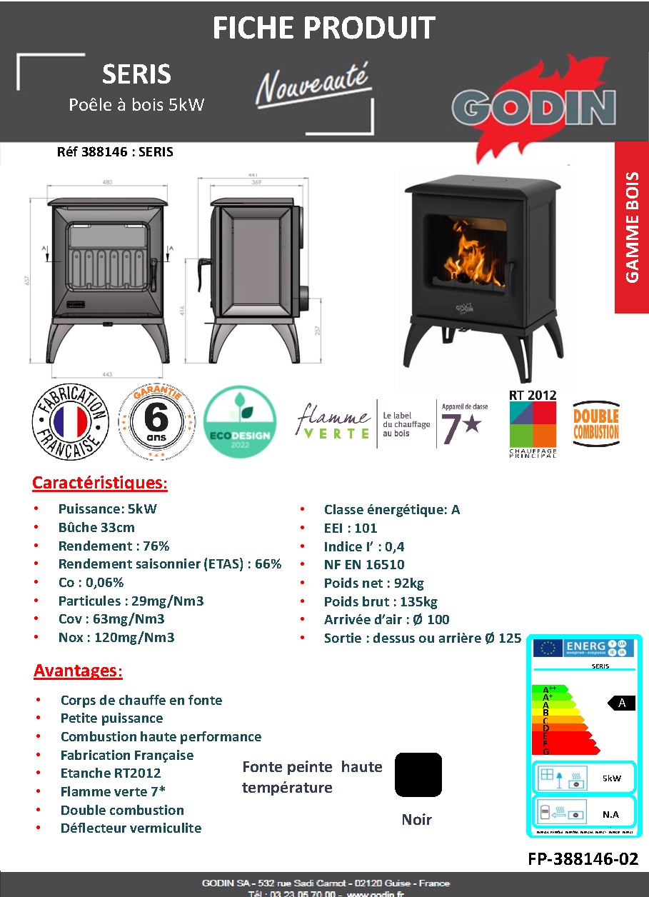 Fiche technique fournisseur