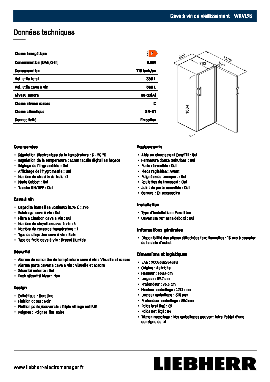 Fiche technique fournisseur