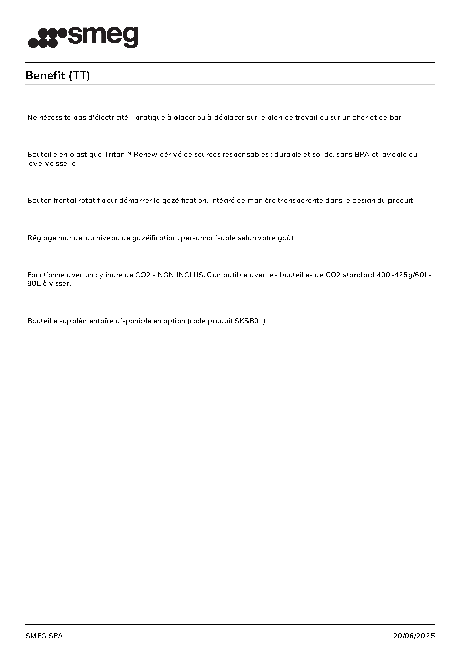 Fiche technique fournisseur