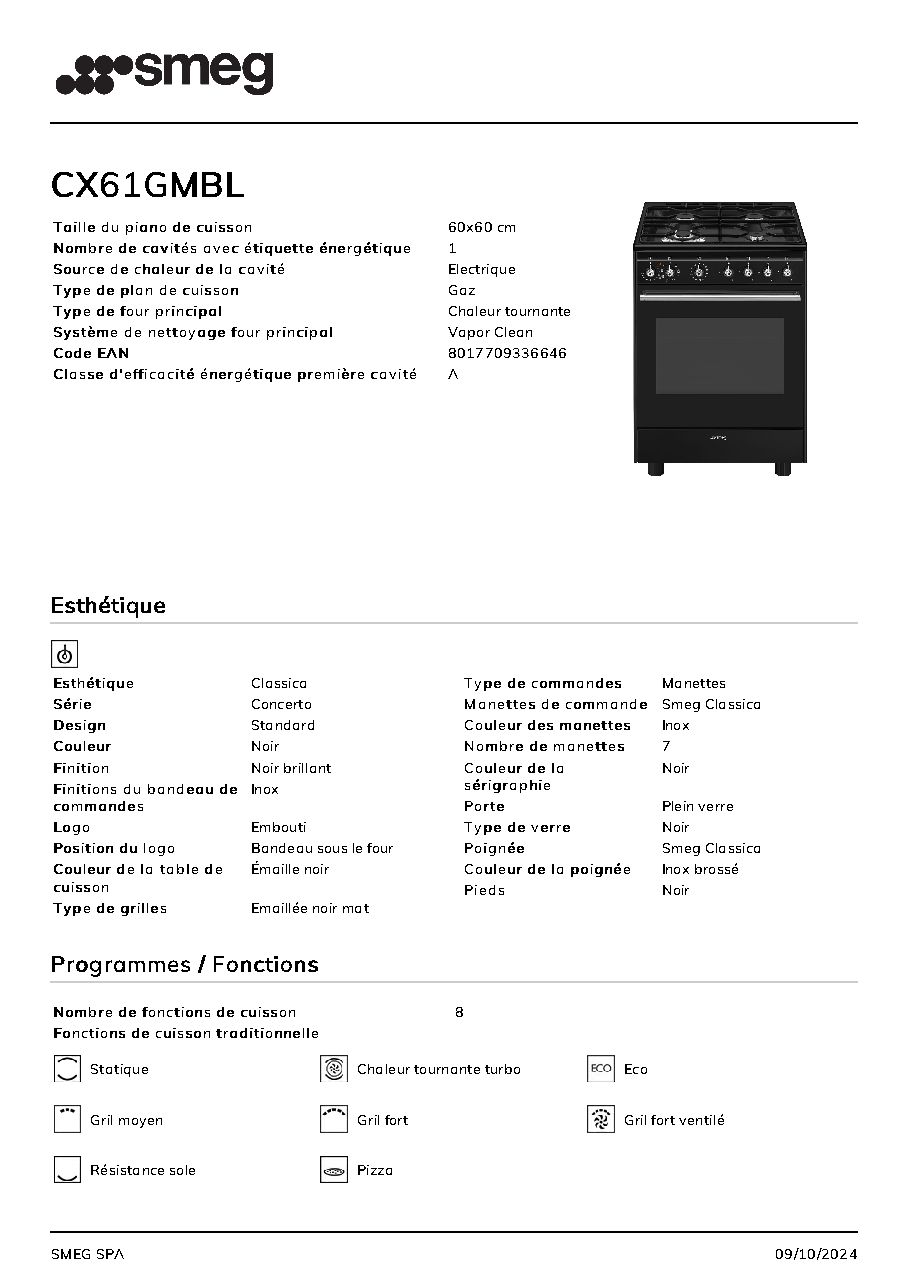 Fiche technique fournisseur