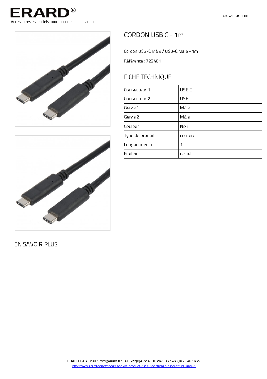Fiche technique fournisseur