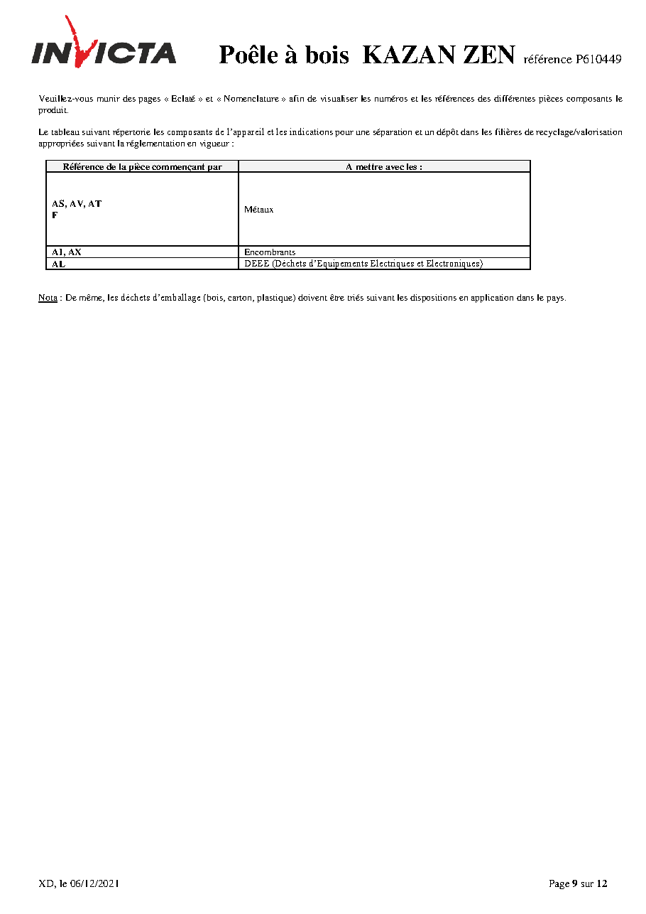 Fiche technique fournisseur