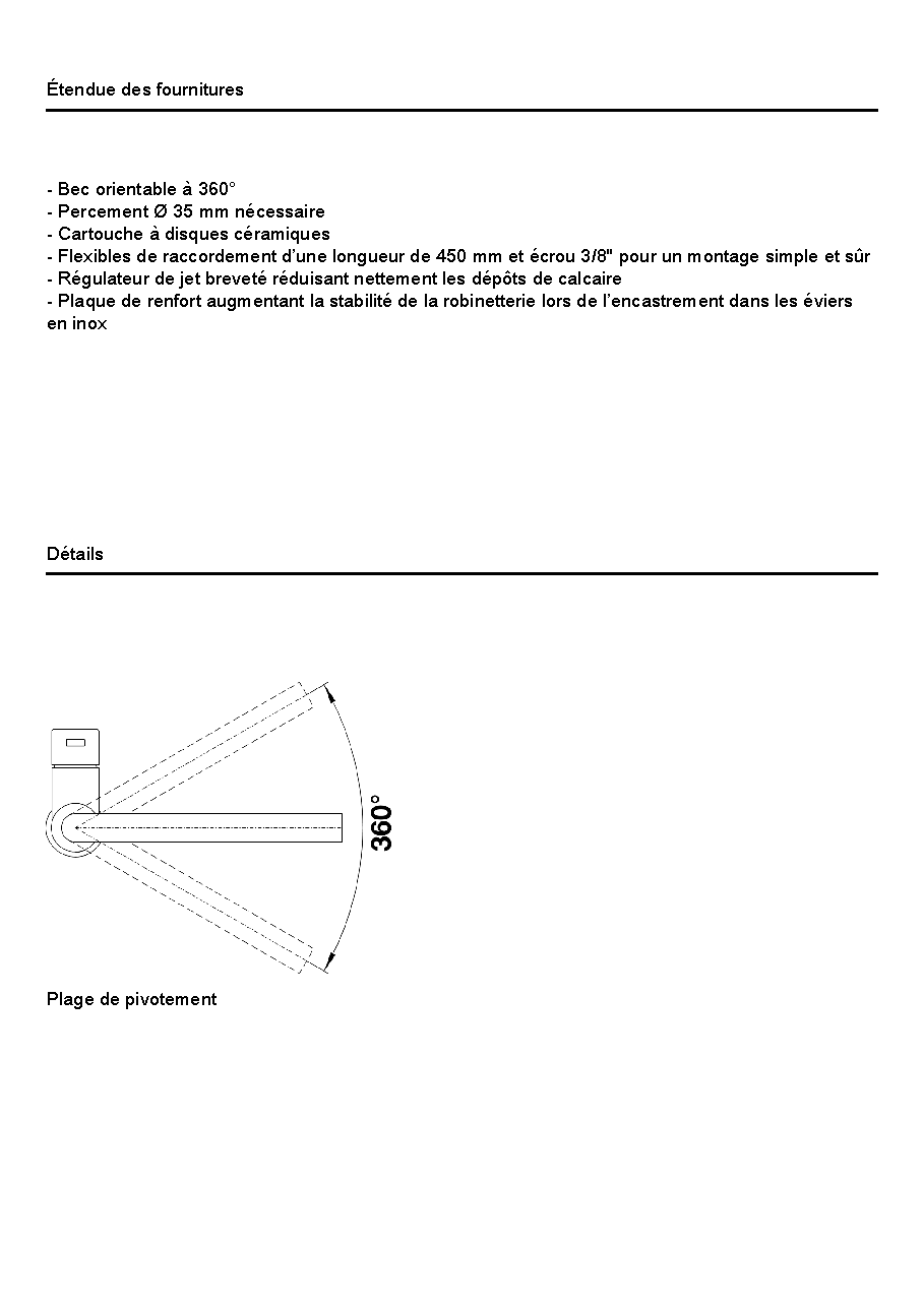 Fiche technique fournisseur
