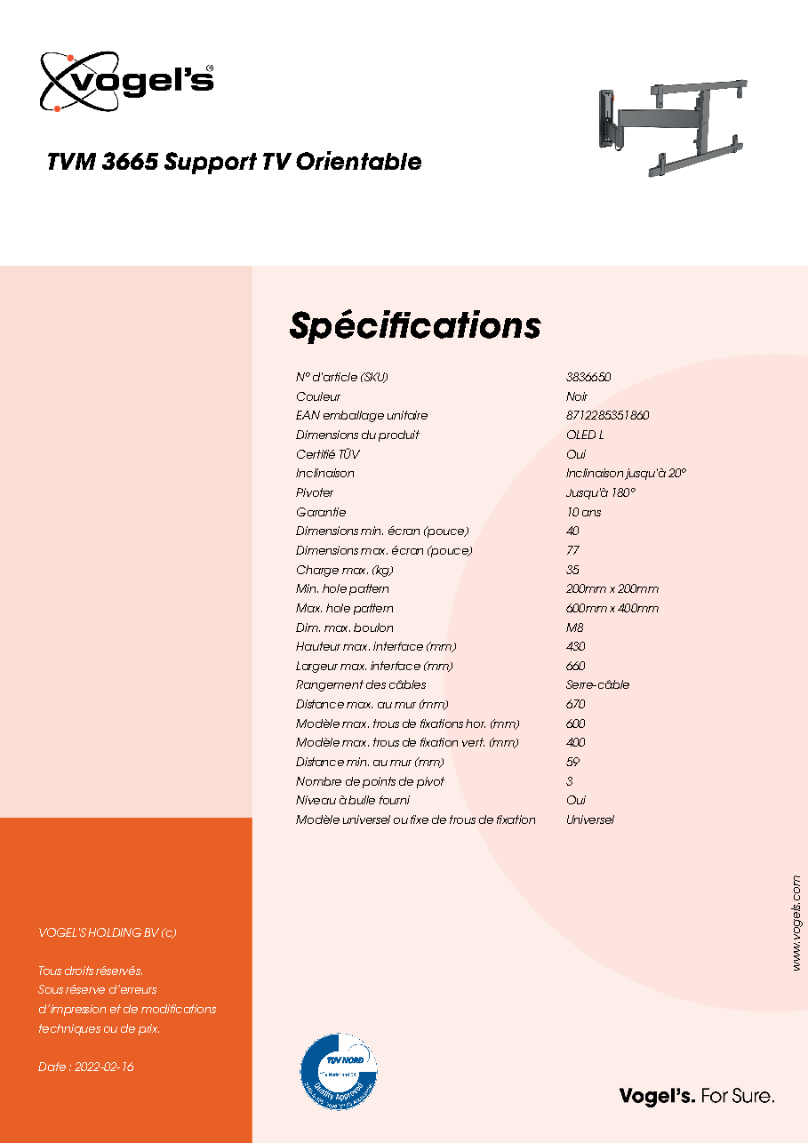 Fiche technique fournisseur