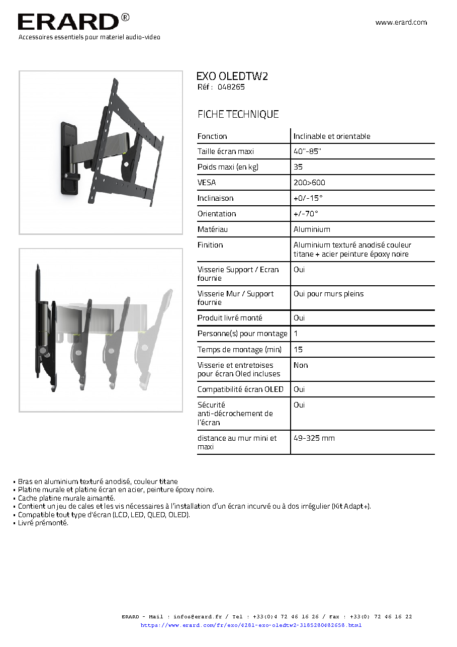Fiche technique fournisseur
