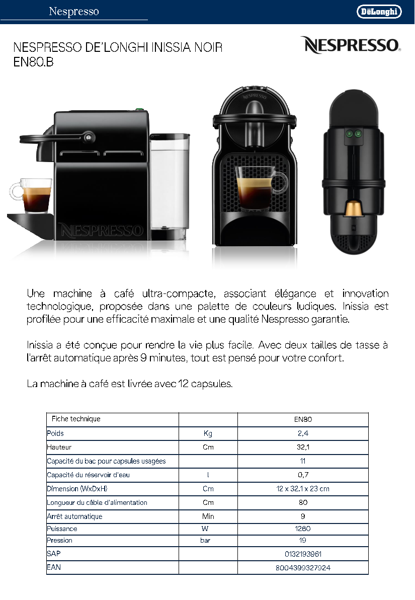 Fiche technique fournisseur