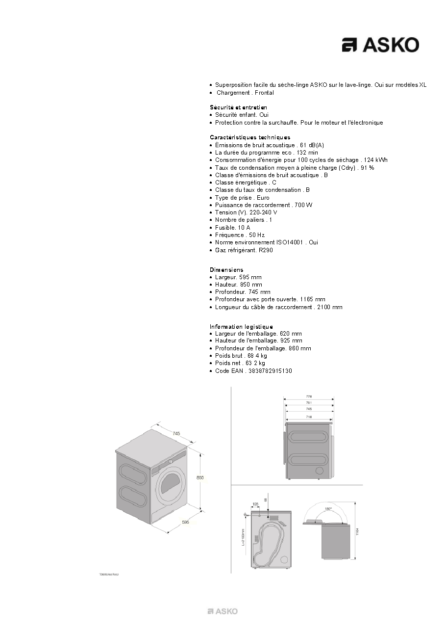 Fiche technique fournisseur