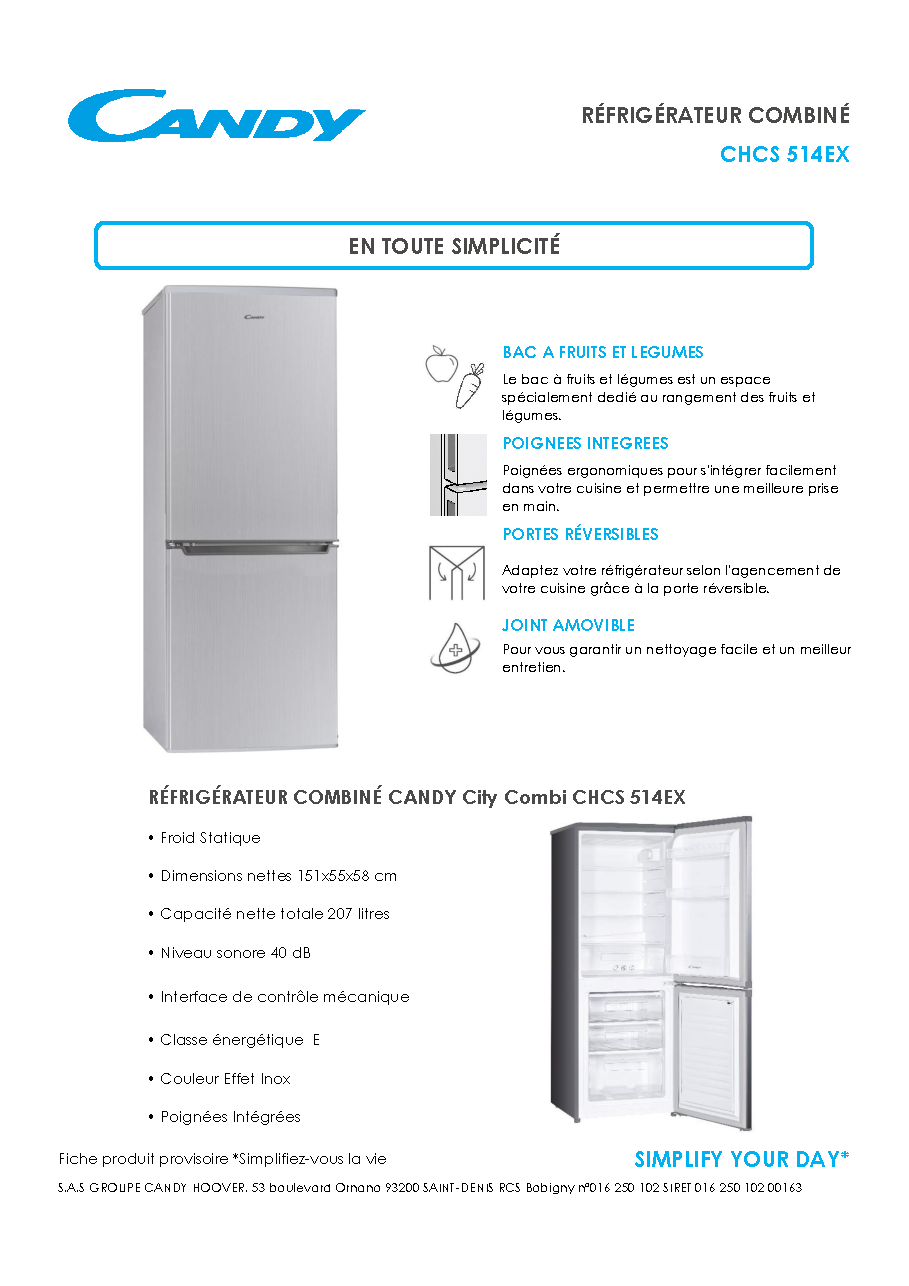 Fiche technique fournisseur