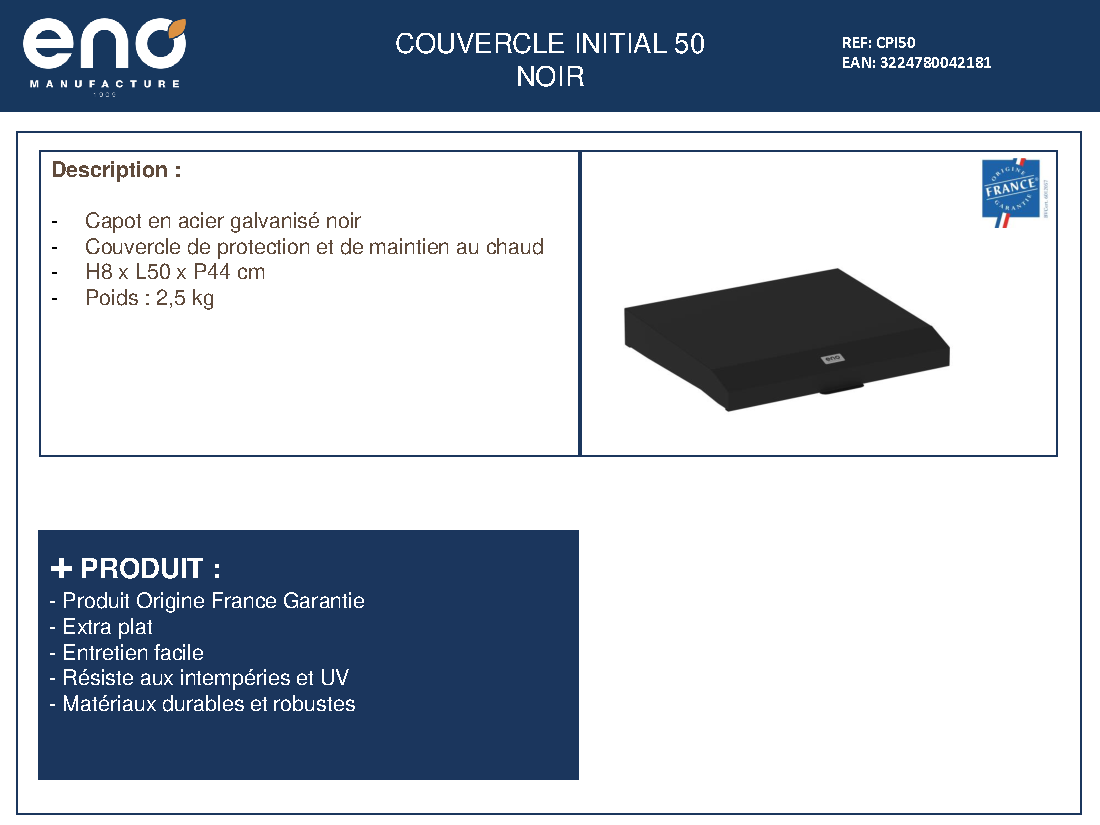 Fiche technique fournisseur