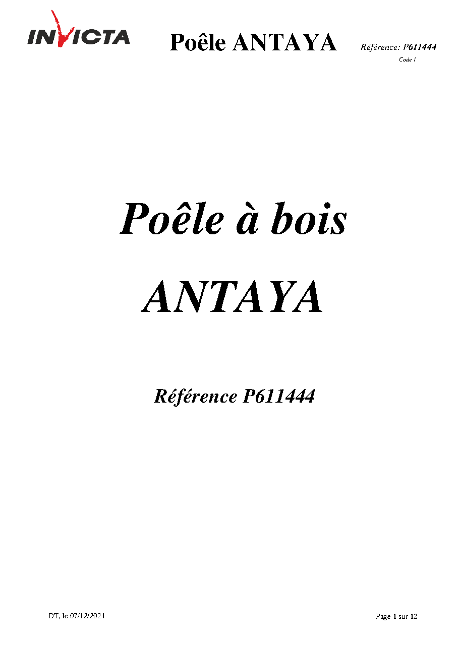 Fiche technique fournisseur