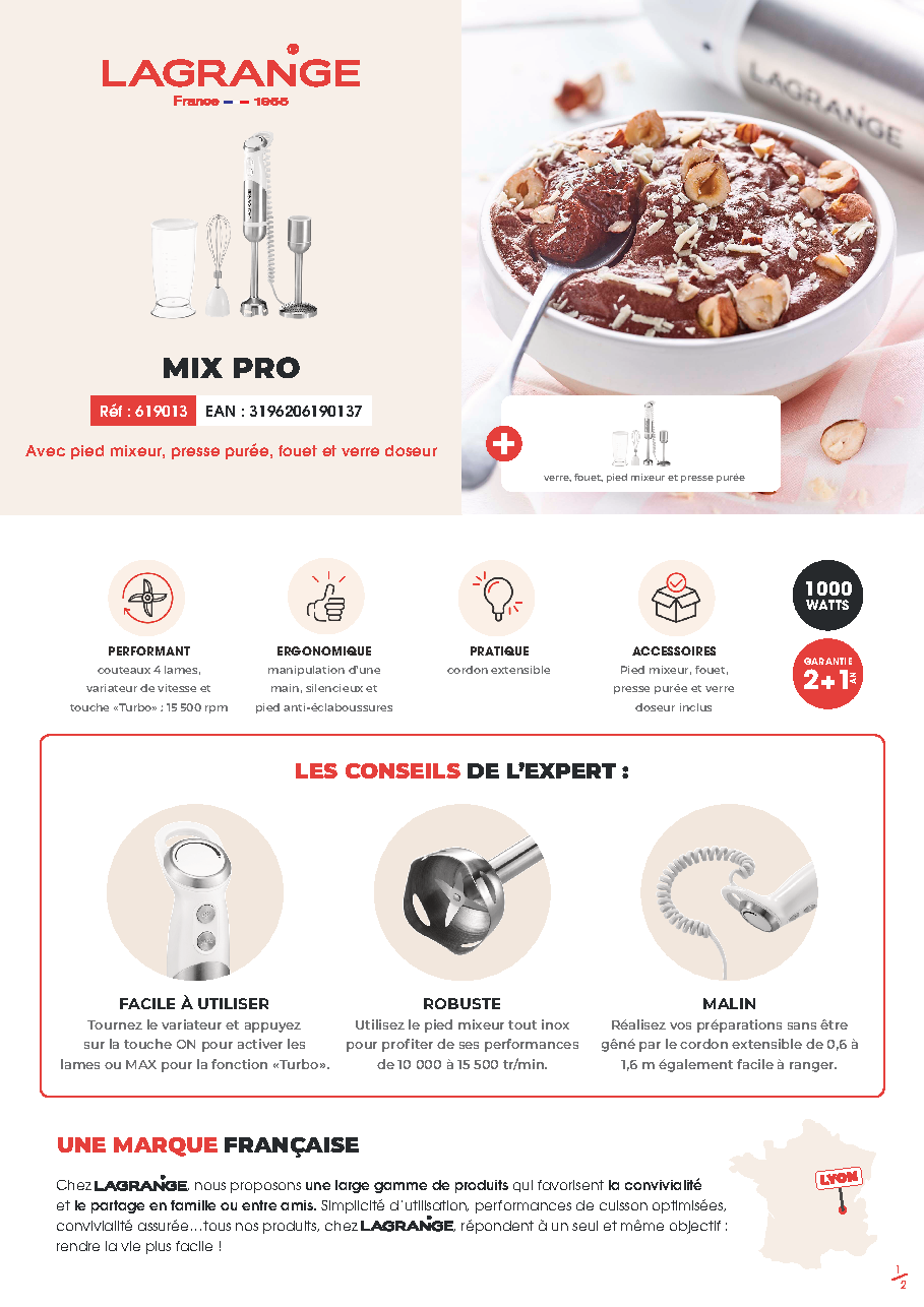 Fiche technique fournisseur