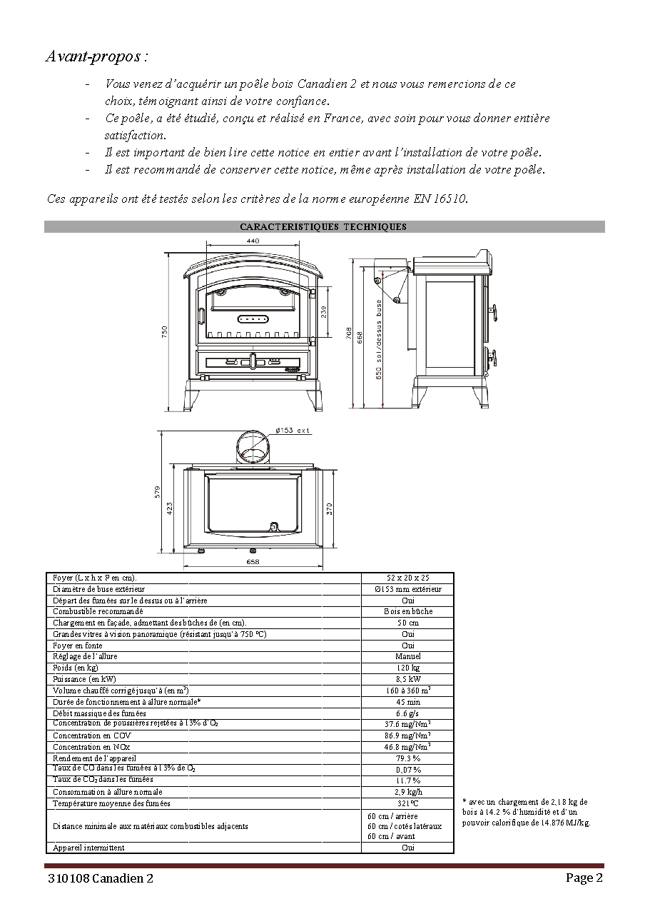 Fiche technique fournisseur