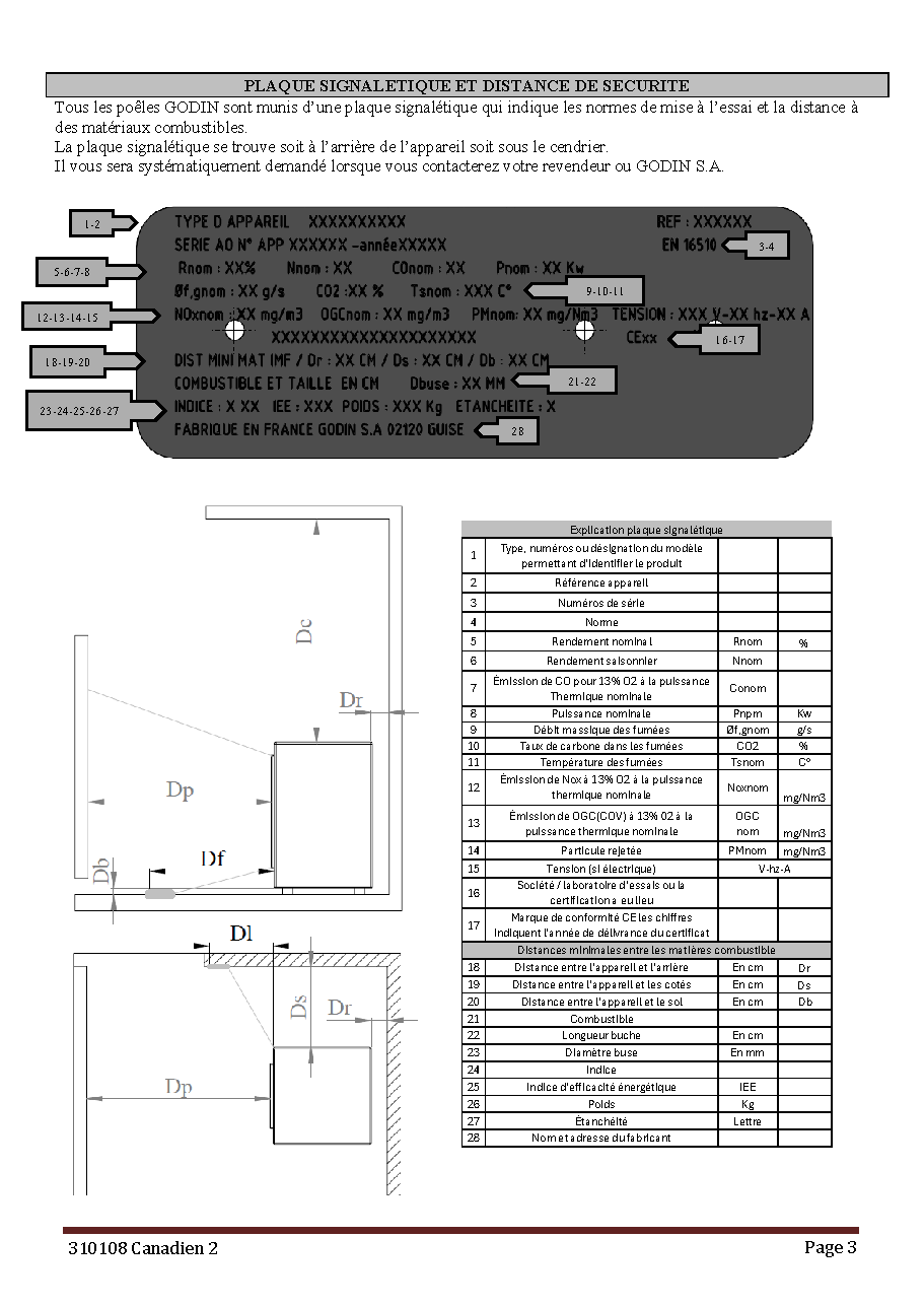 Fiche technique fournisseur