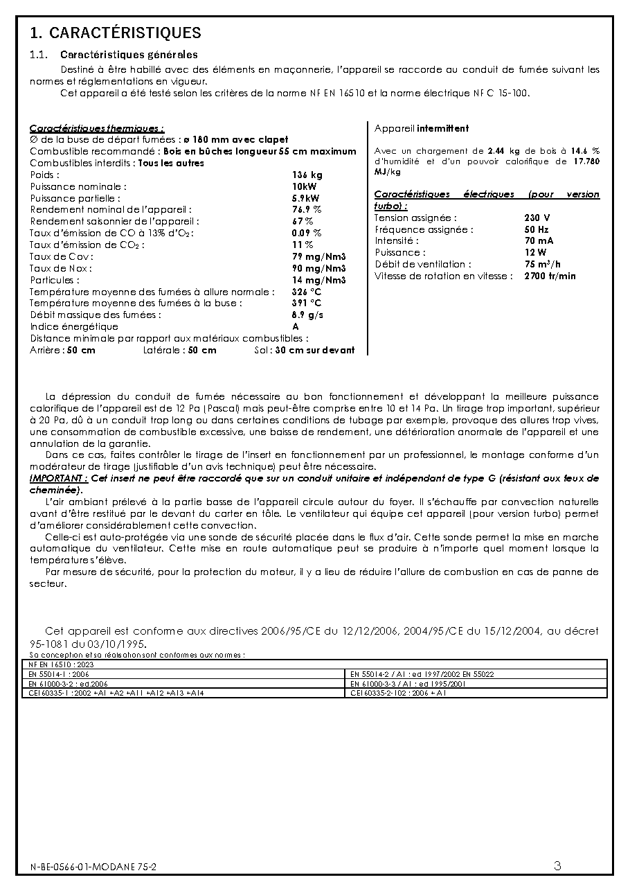 Fiche technique fournisseur
