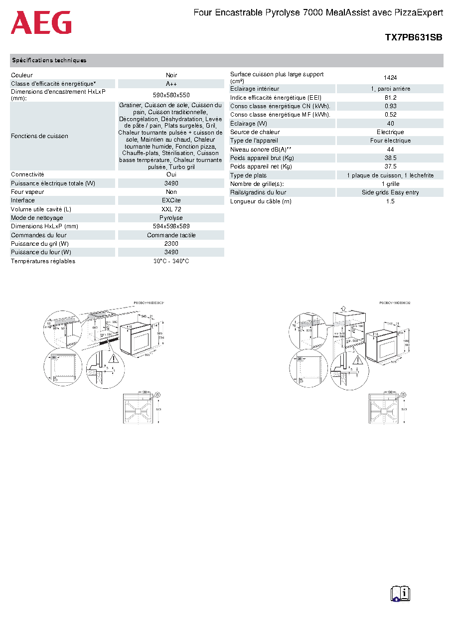 Fiche technique fournisseur