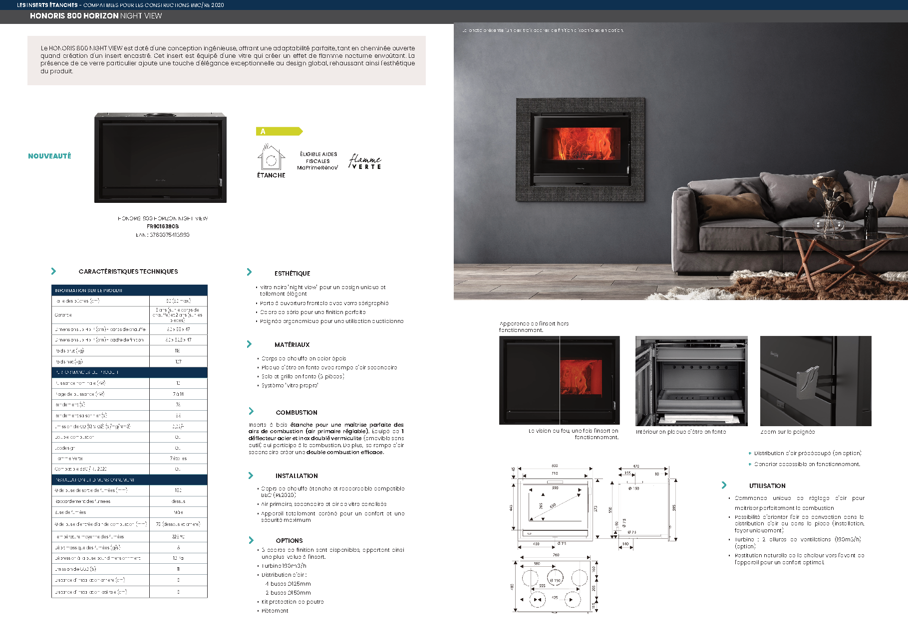 Fiche technique fournisseur