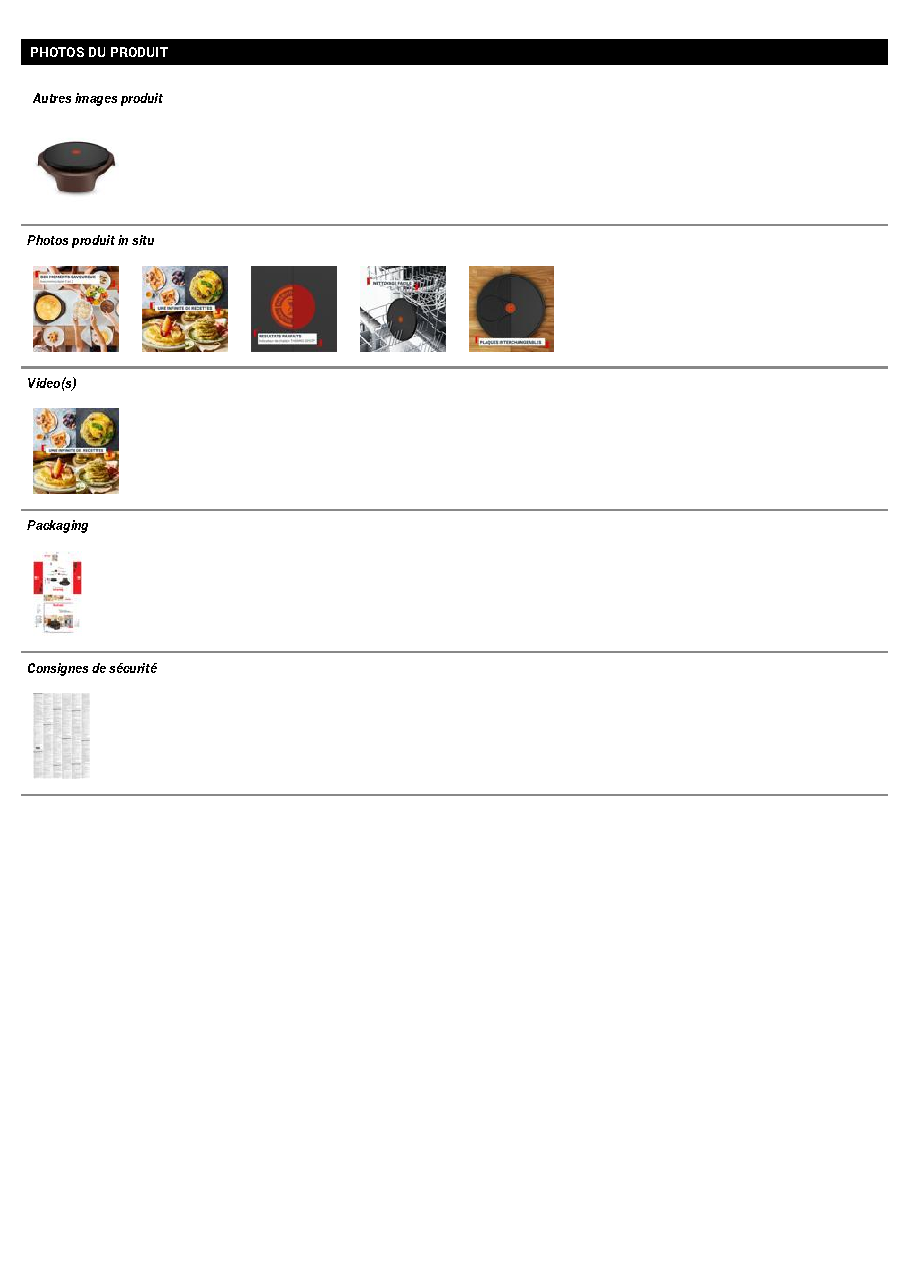 Fiche technique fournisseur