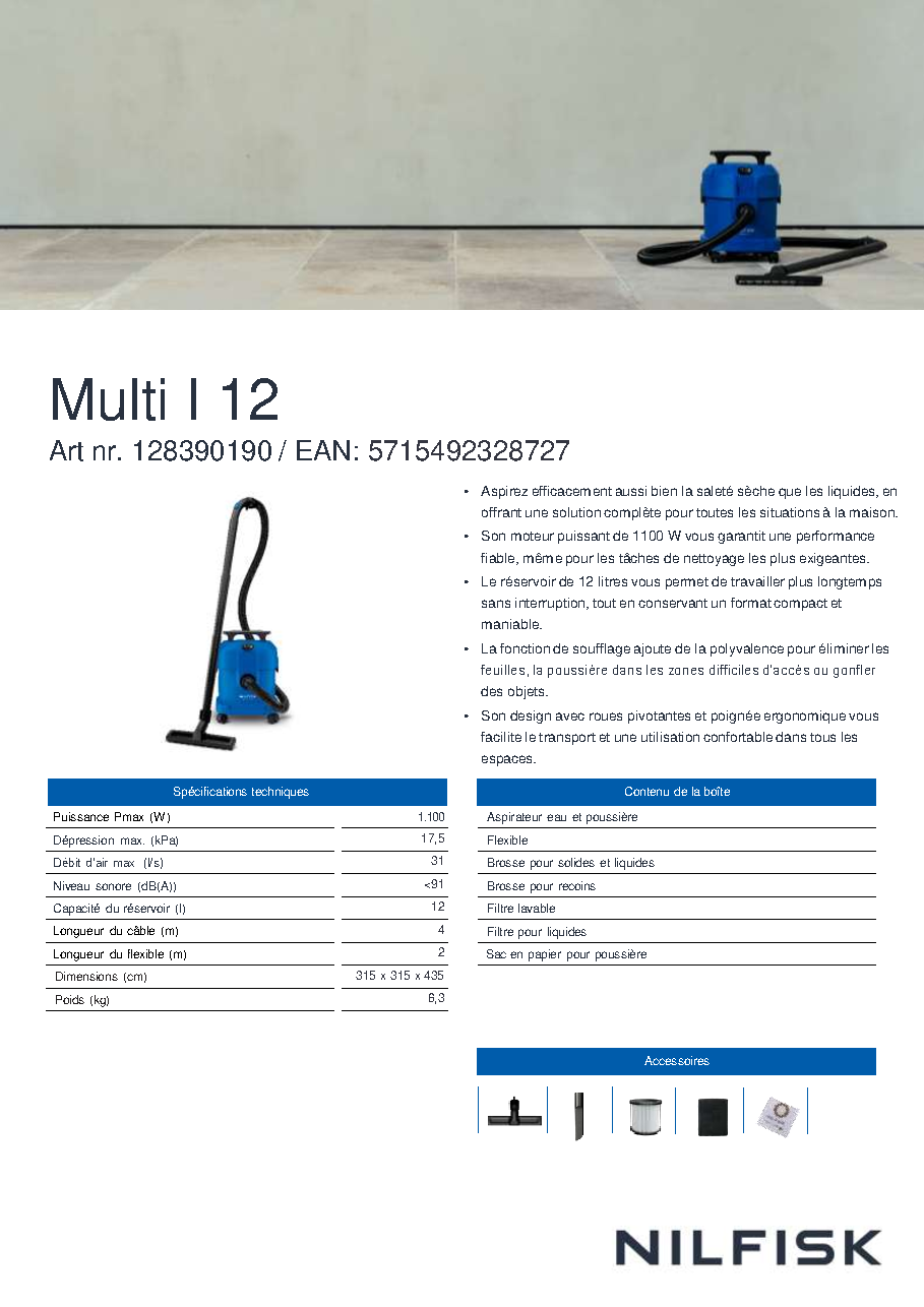 Fiche technique fournisseur
