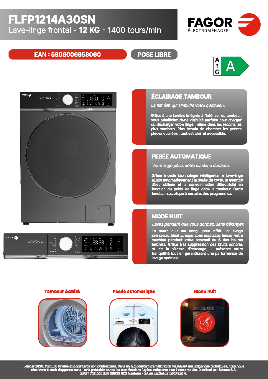 Fiche technique fournisseur