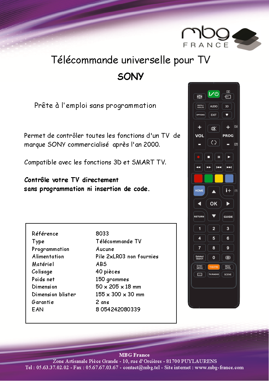 Fiche technique fournisseur