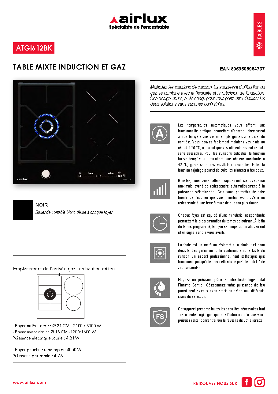 Fiche technique fournisseur