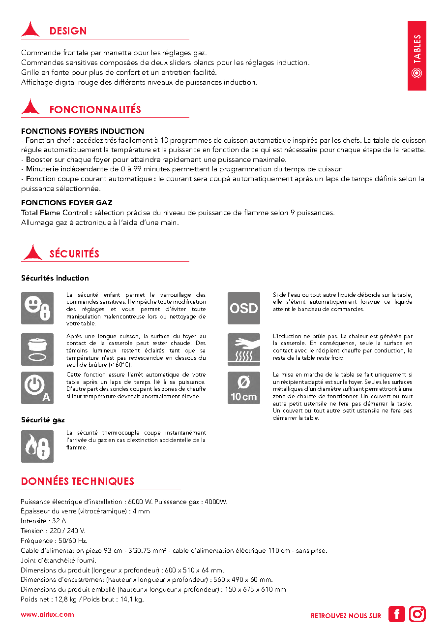 Fiche technique fournisseur