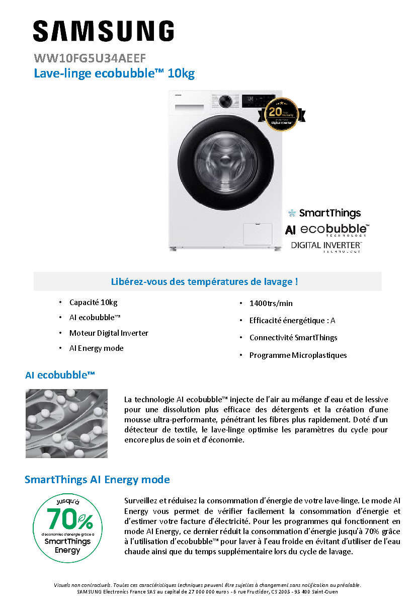 Fiche technique fournisseur