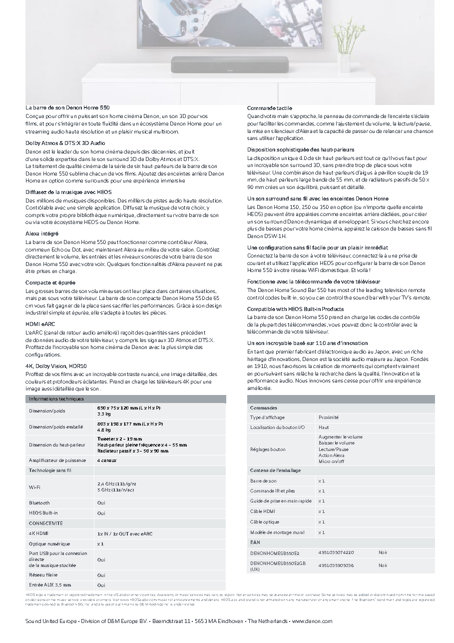 Fiche technique fournisseur