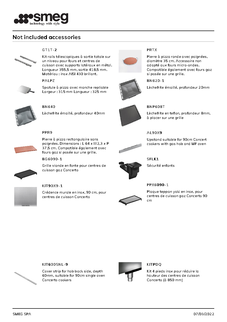 Fiche technique fournisseur