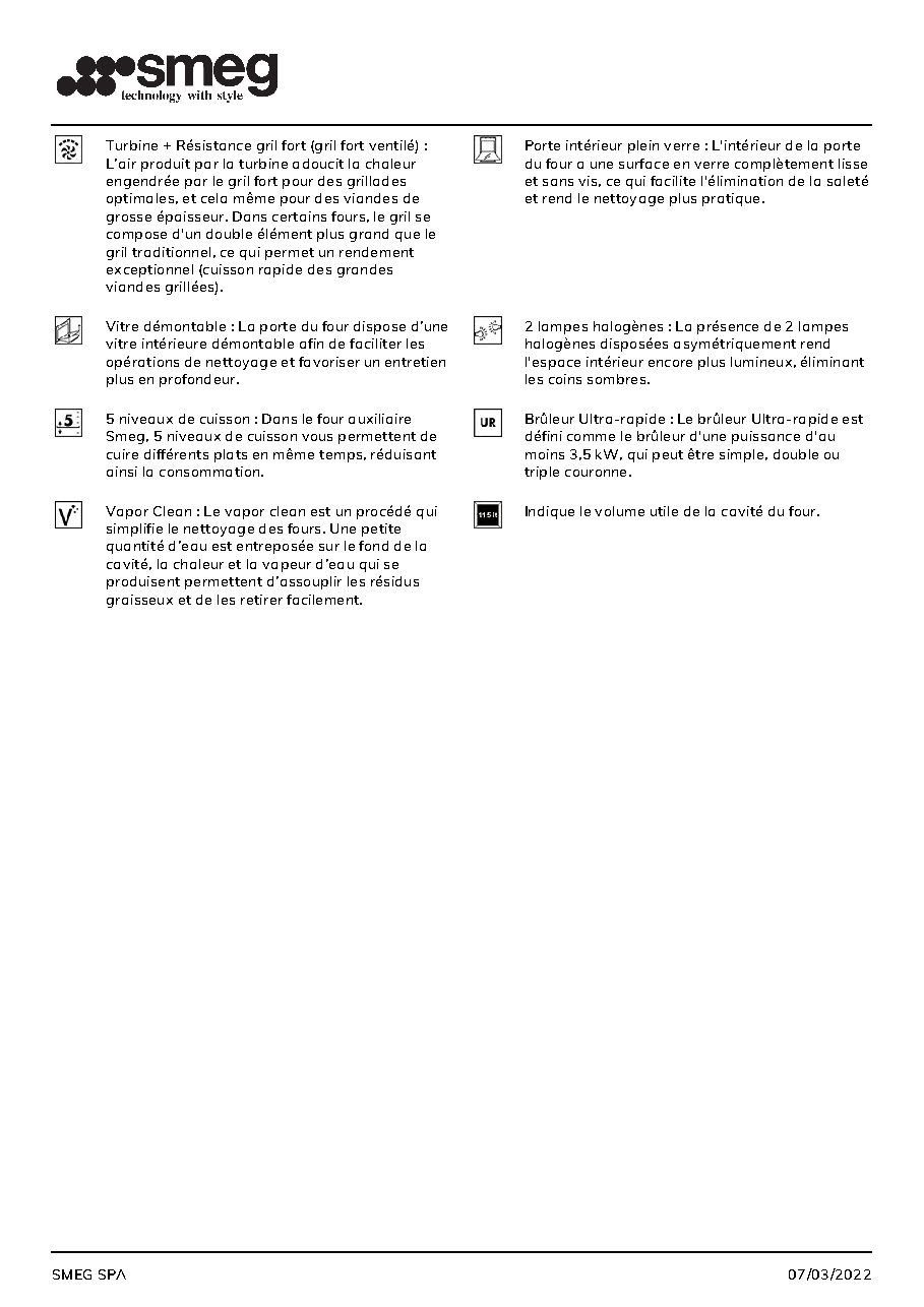 Fiche technique fournisseur