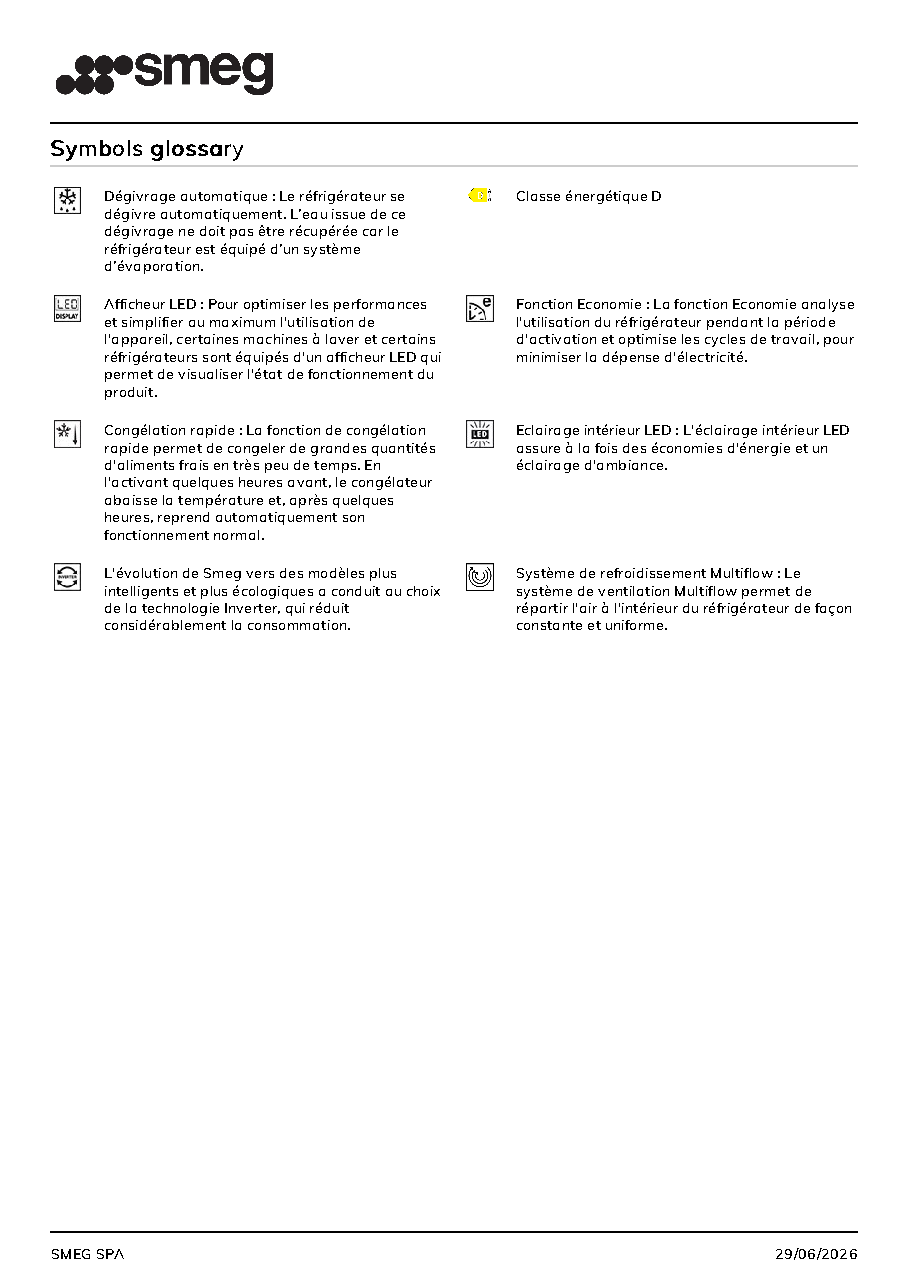 Fiche technique fournisseur