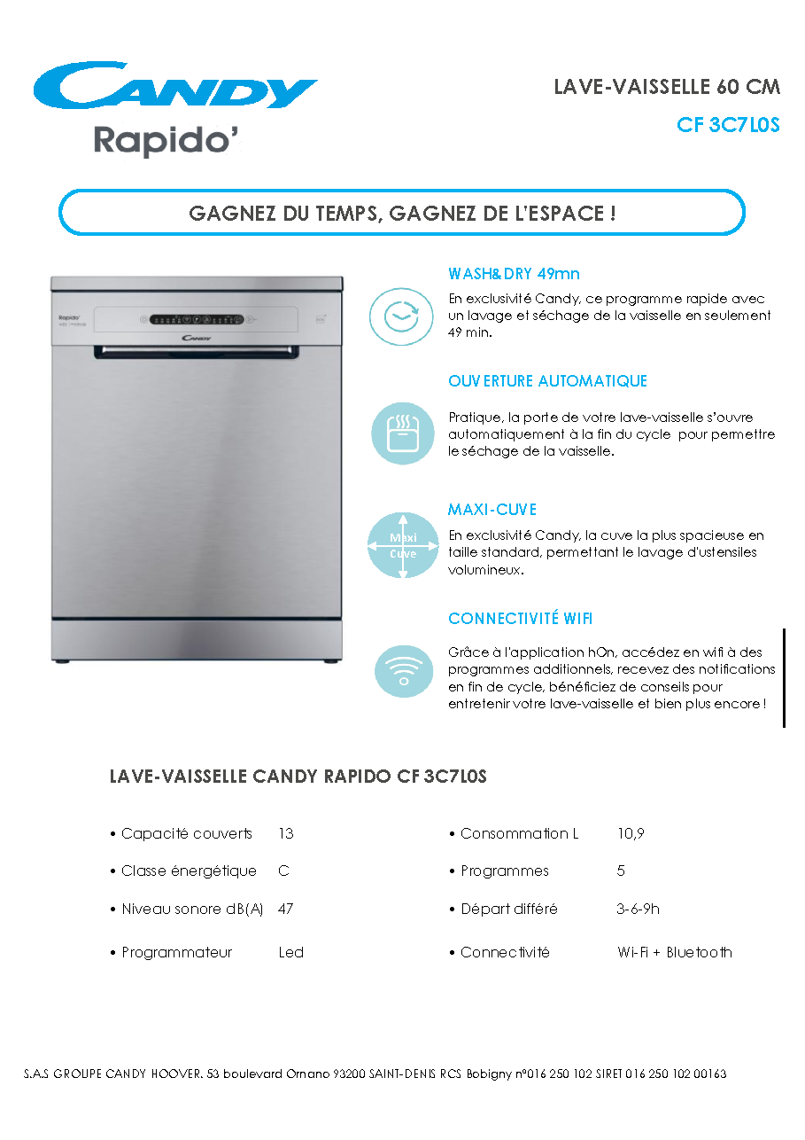 Fiche technique fournisseur