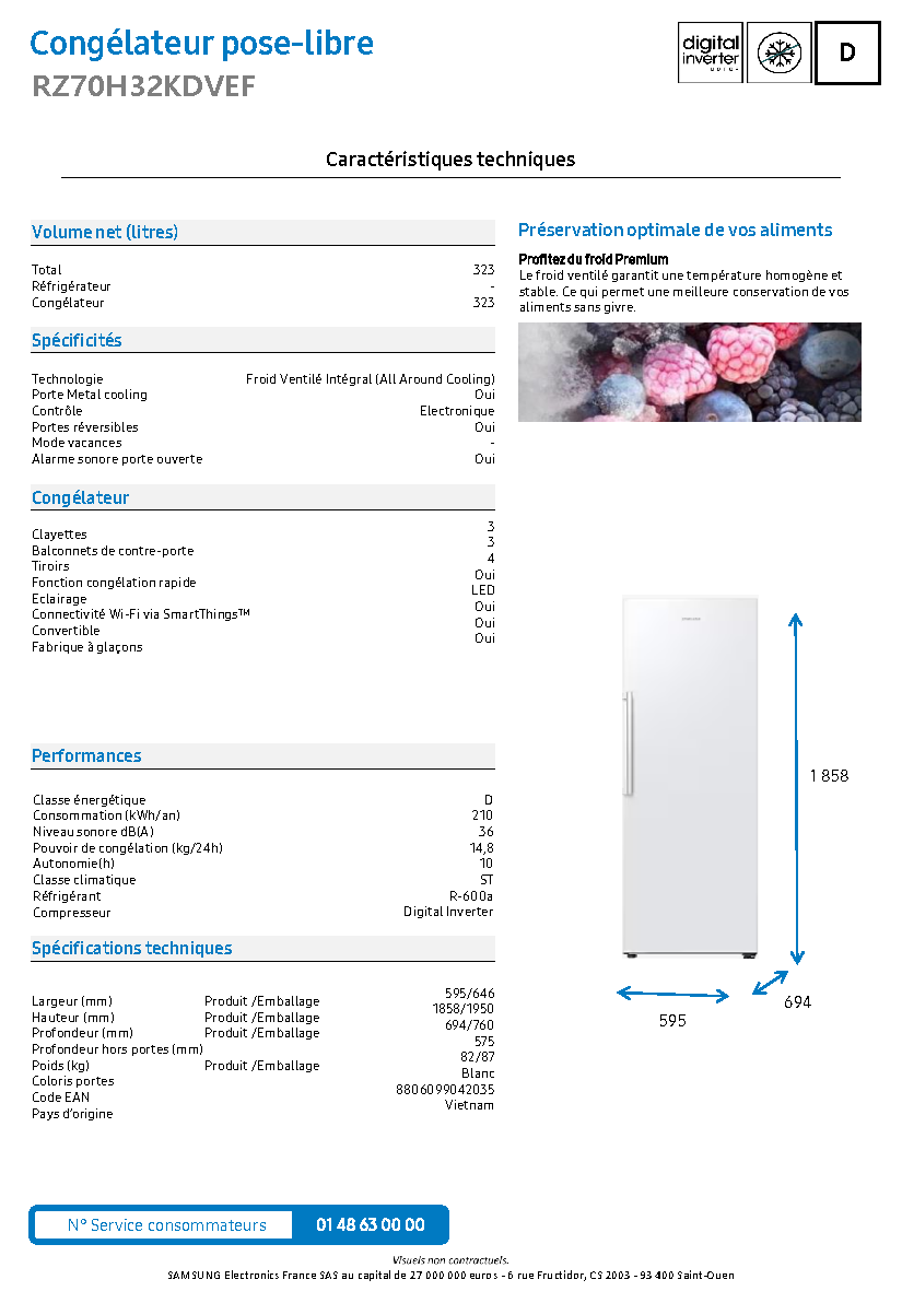 Fiche technique fournisseur