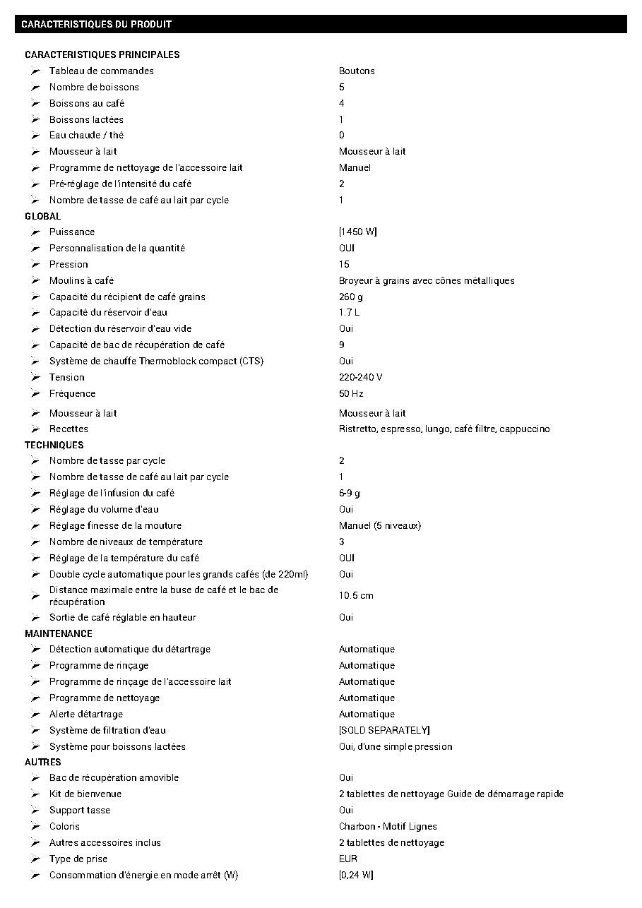 Fiche technique fournisseur