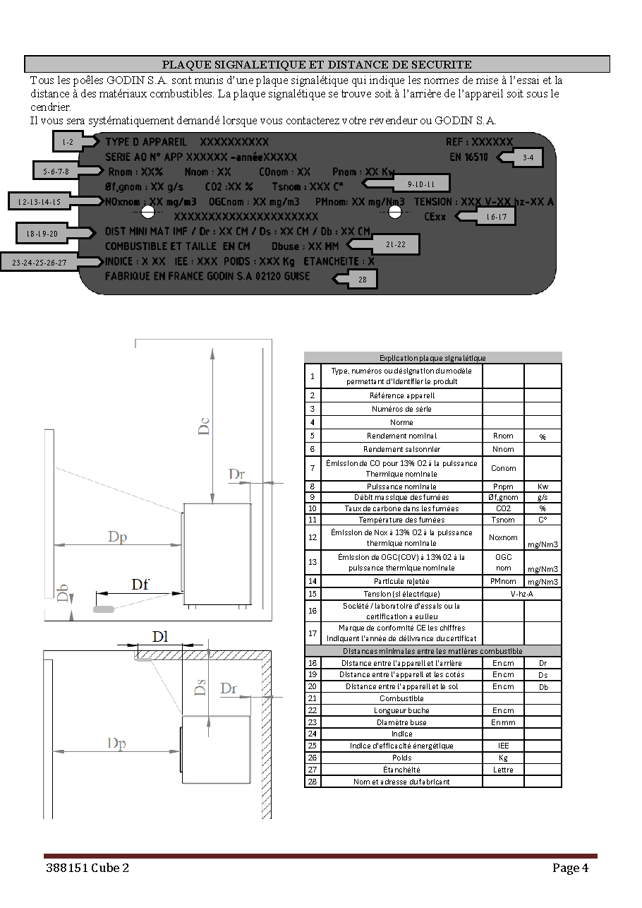 Fiche technique fournisseur