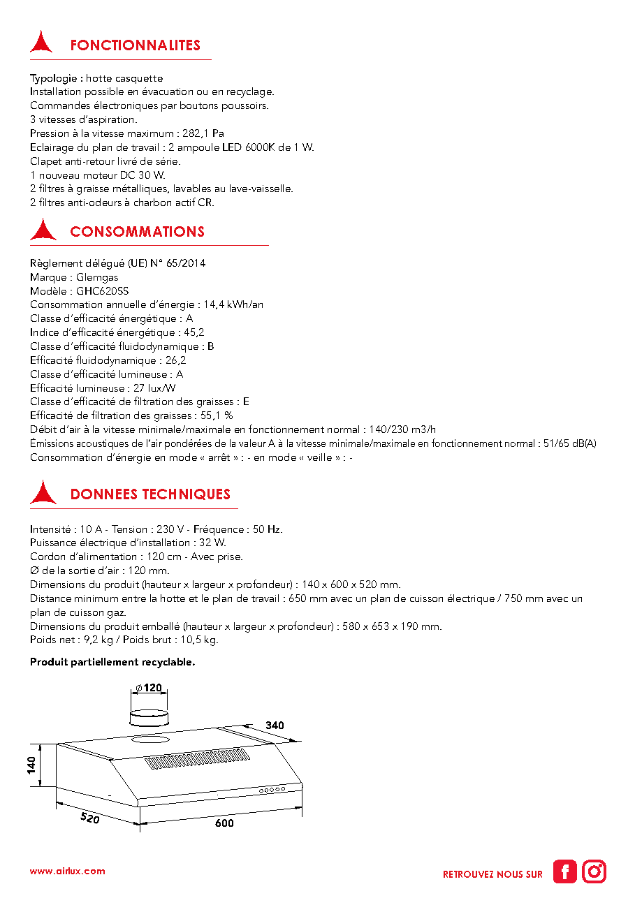 Fiche technique fournisseur