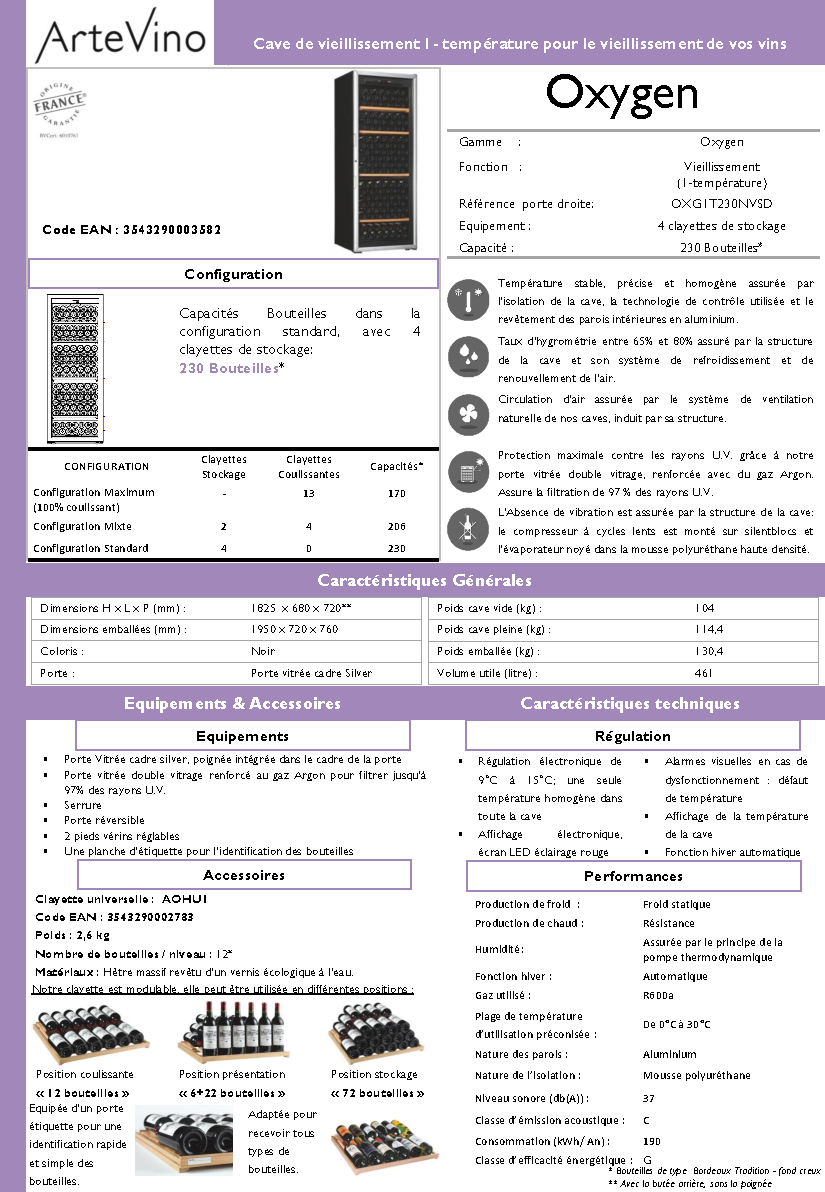 Fiche technique fournisseur