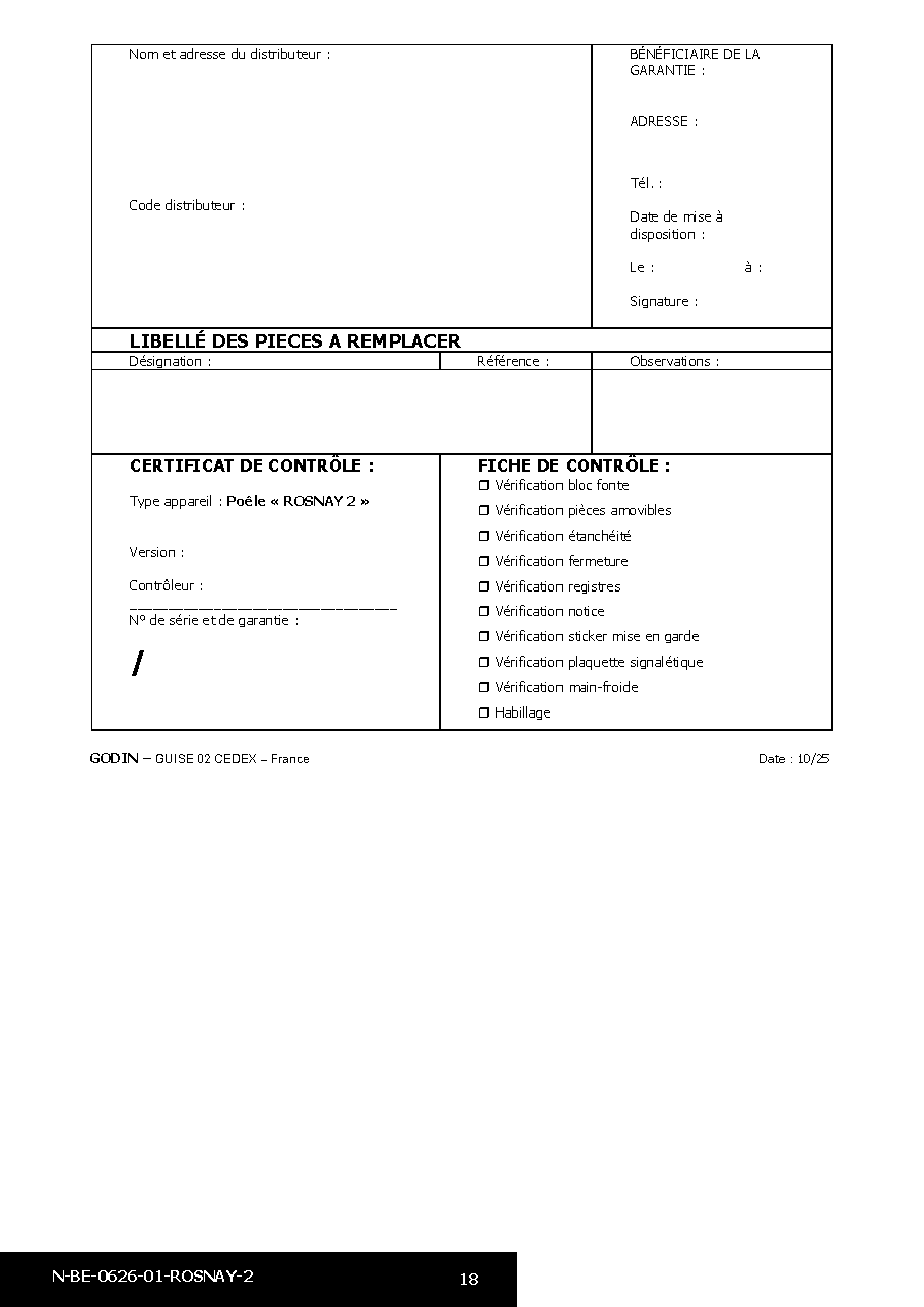 Fiche technique fournisseur
