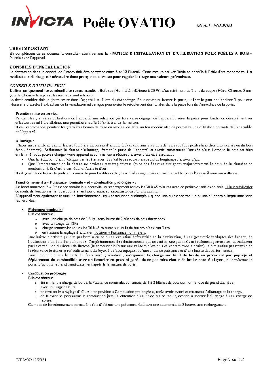 Fiche technique fournisseur