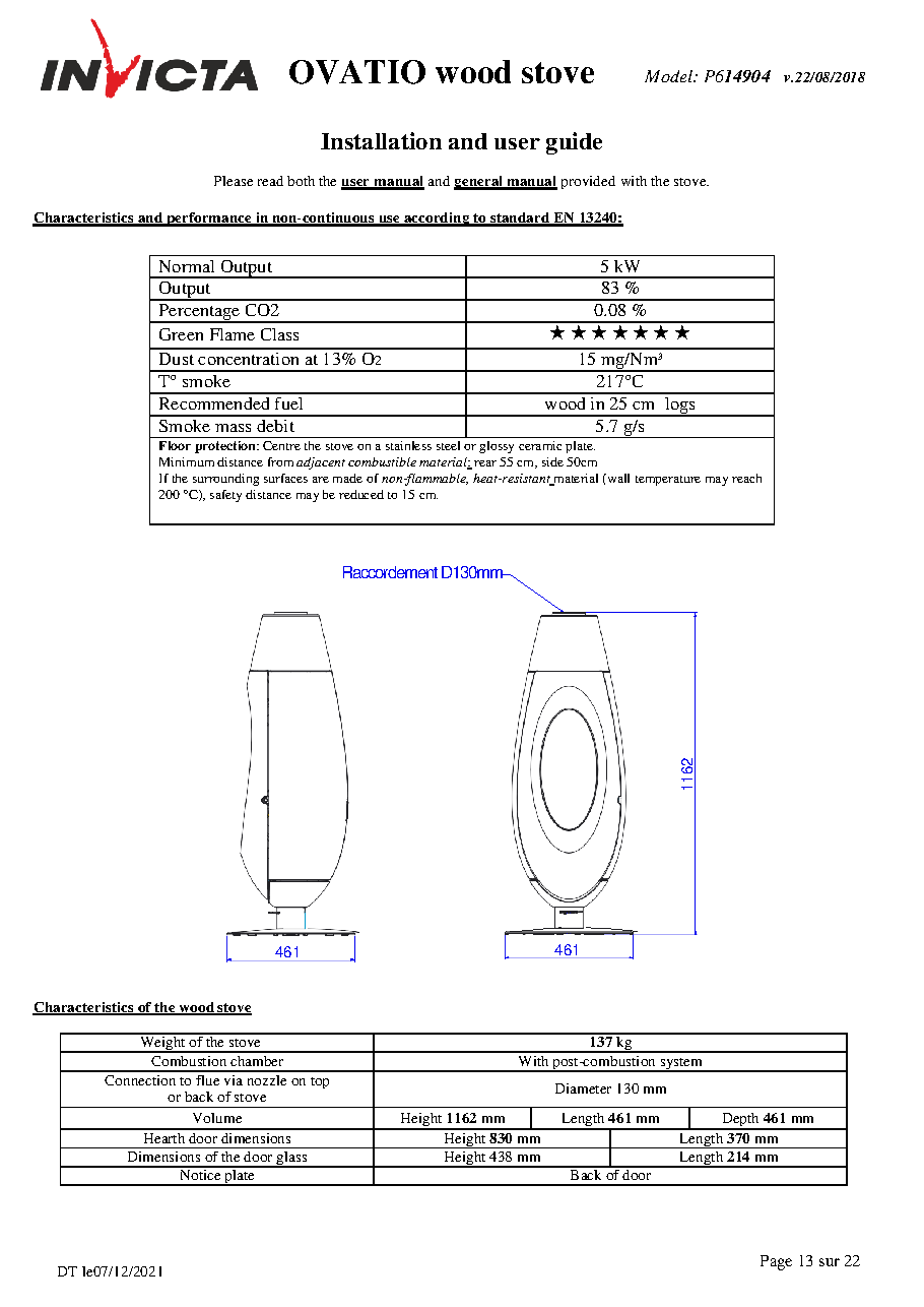 Fiche technique fournisseur