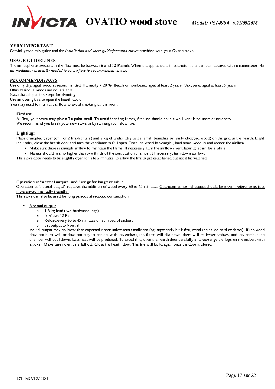 Fiche technique fournisseur