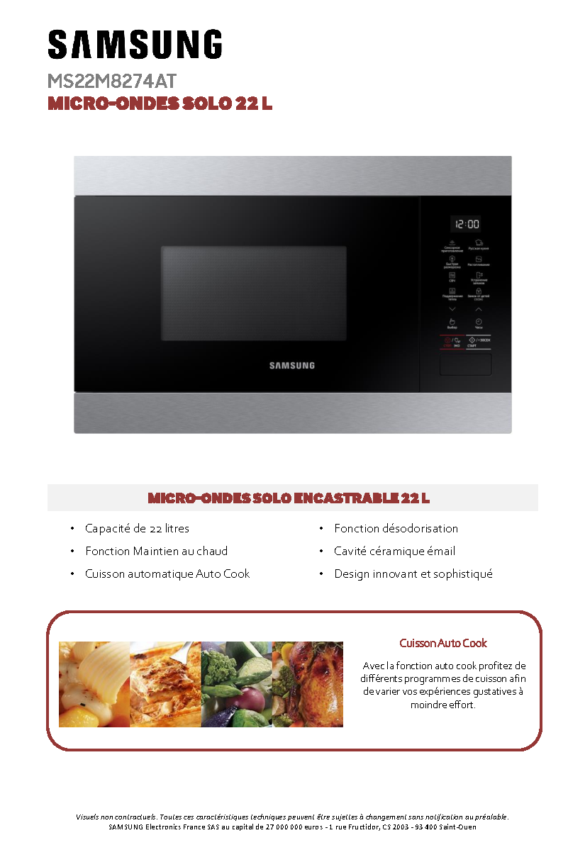 Fiche technique fournisseur