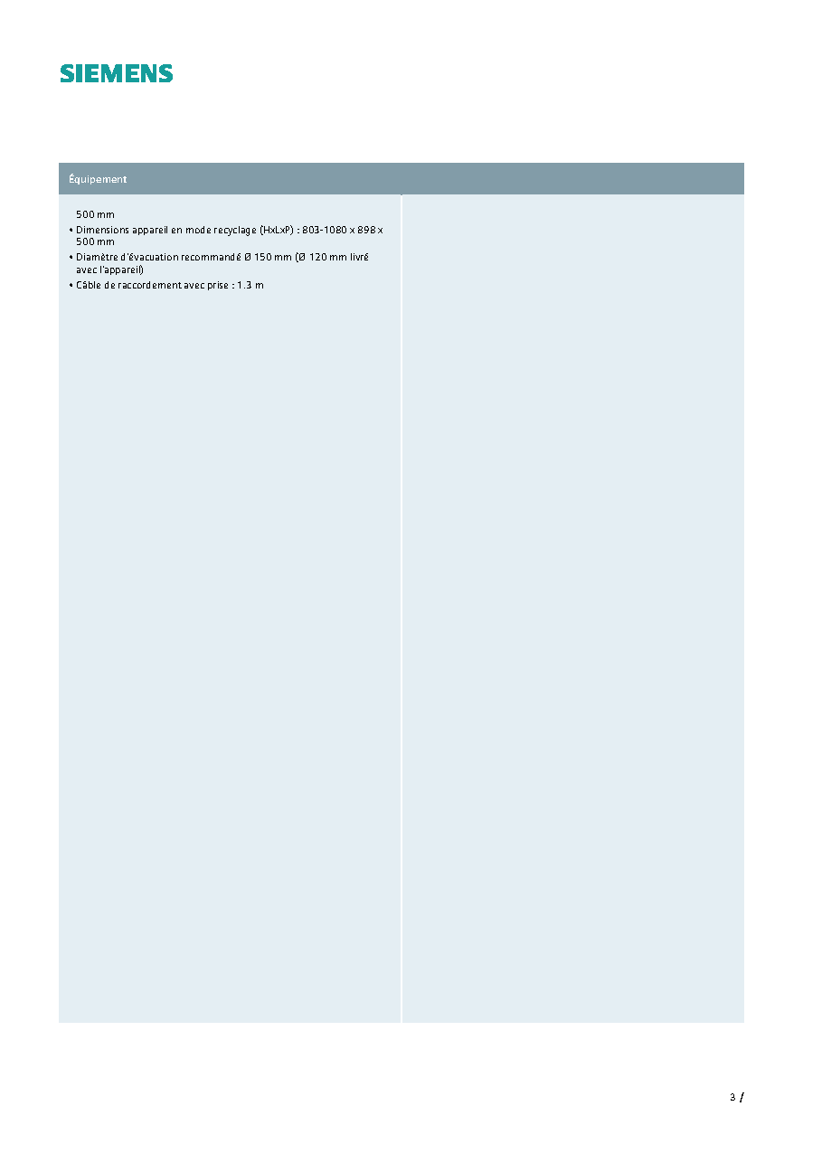 Fiche technique fournisseur