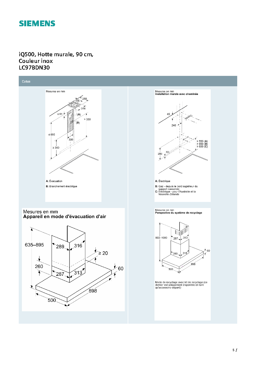 Fiche technique fournisseur