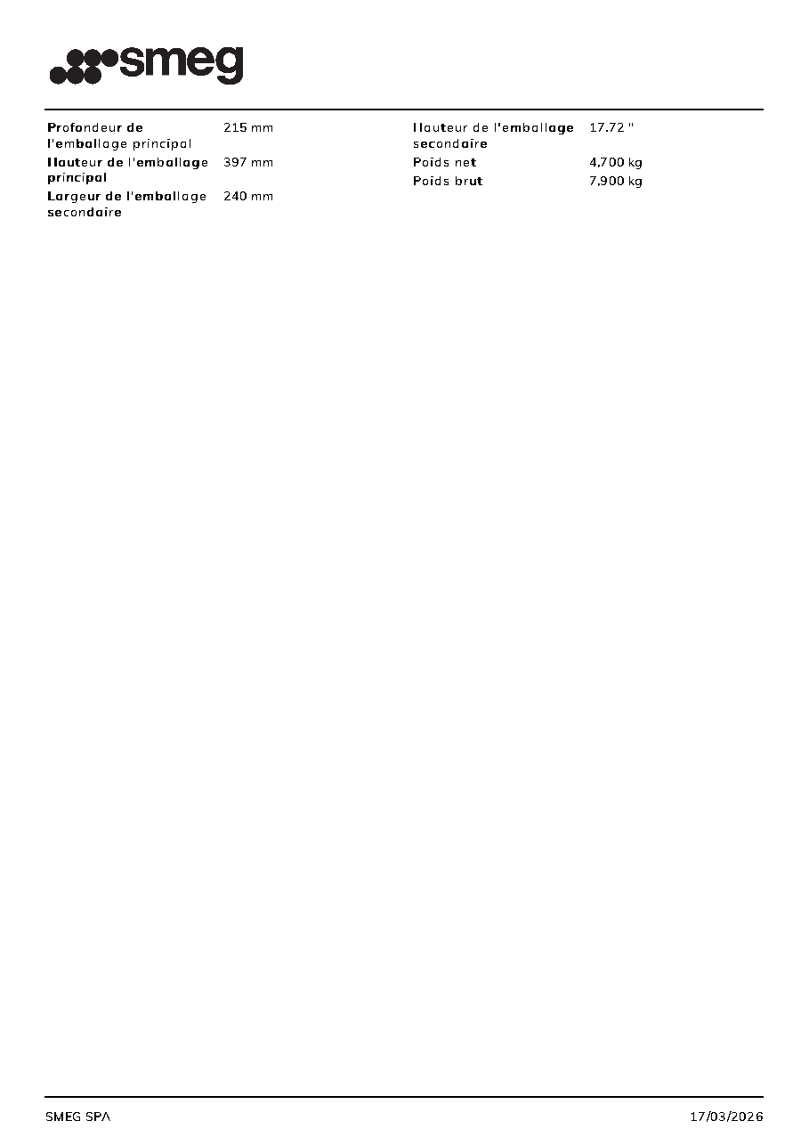 Fiche technique fournisseur