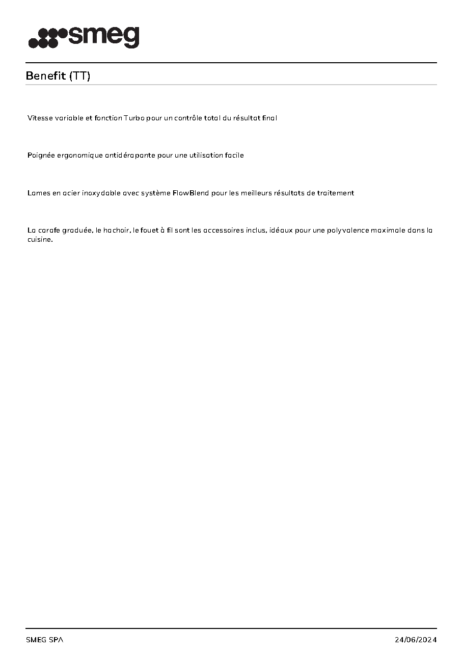 Fiche technique fournisseur