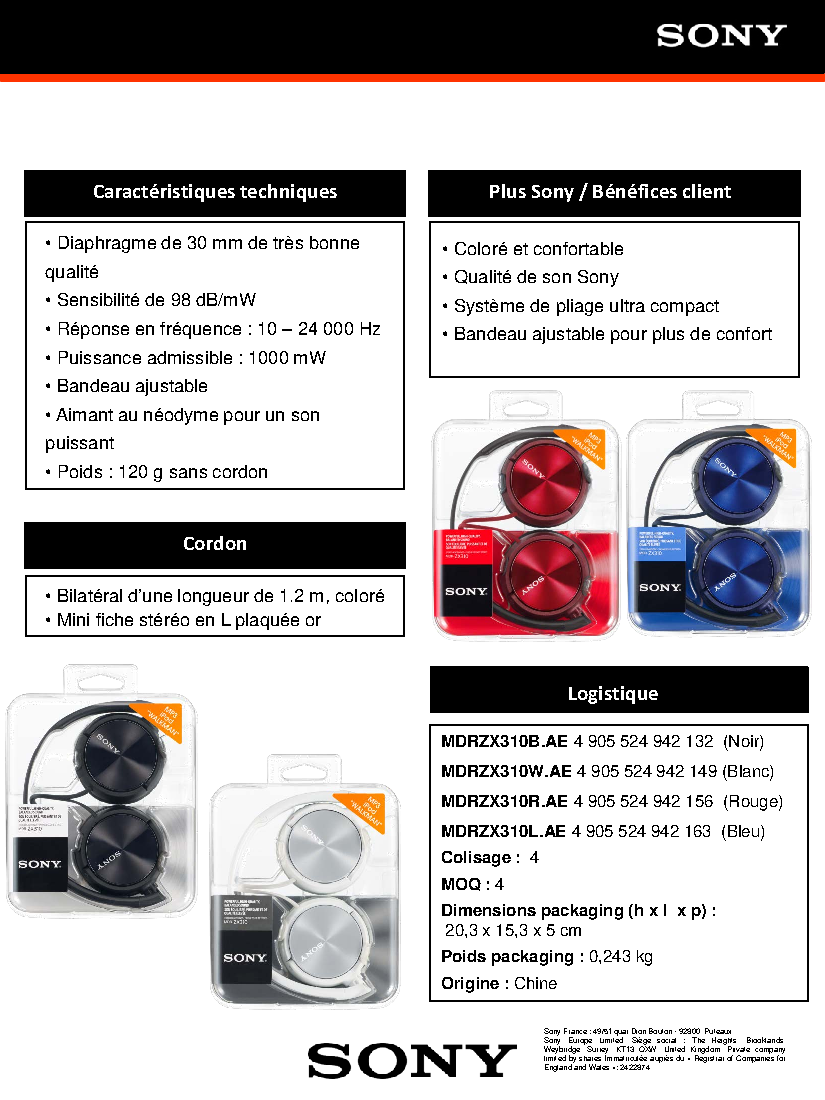 Fiche technique fournisseur